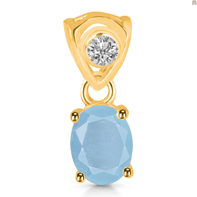 Aquamarine Pendant AQM-RDP-551-V-LOOP.