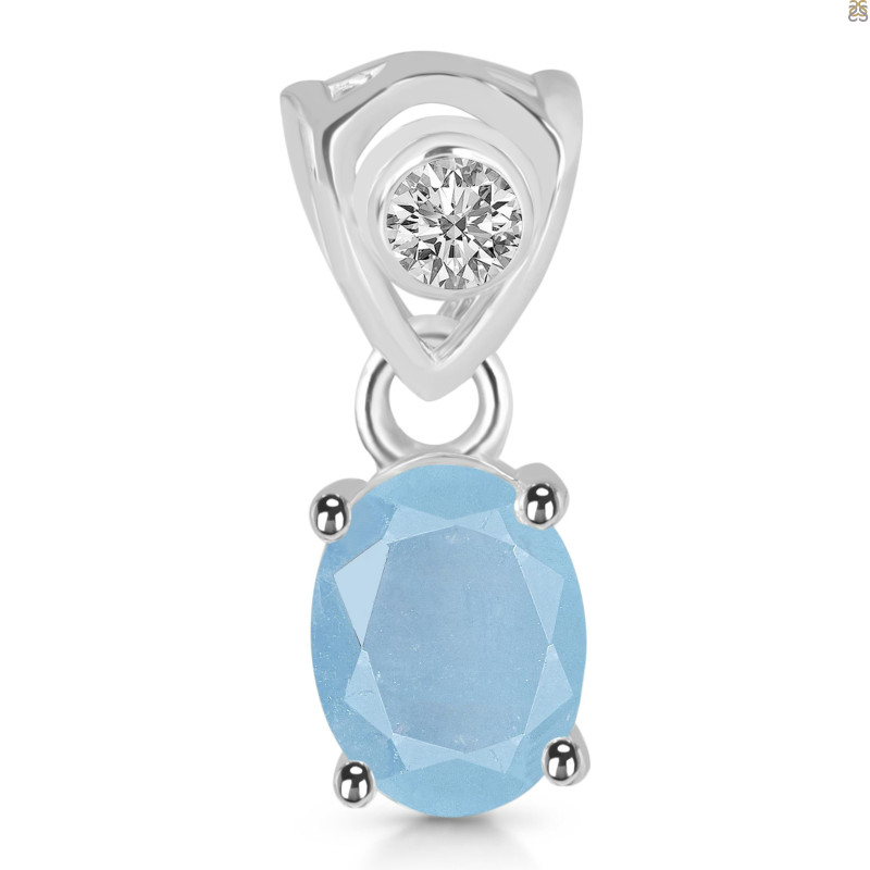 Aquamarine Pendant AQM-RDP-551-V-LOOP.