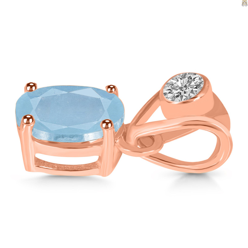 Aquamarine Pendant AQM-RDP-551-V-LOOP.