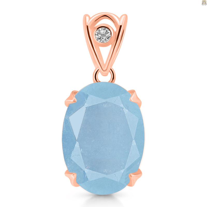 Aquamarine Pendant AQM-RDP-744-V-LOOP.