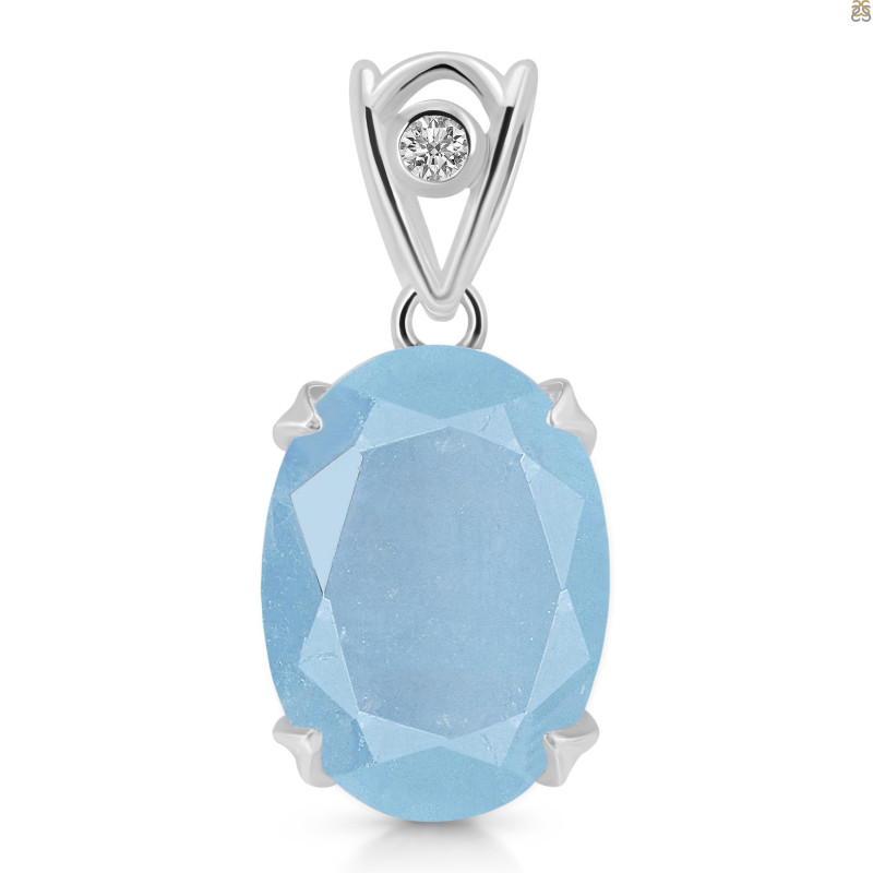Aquamarine Pendant AQM-RDP-744-V-LOOP.