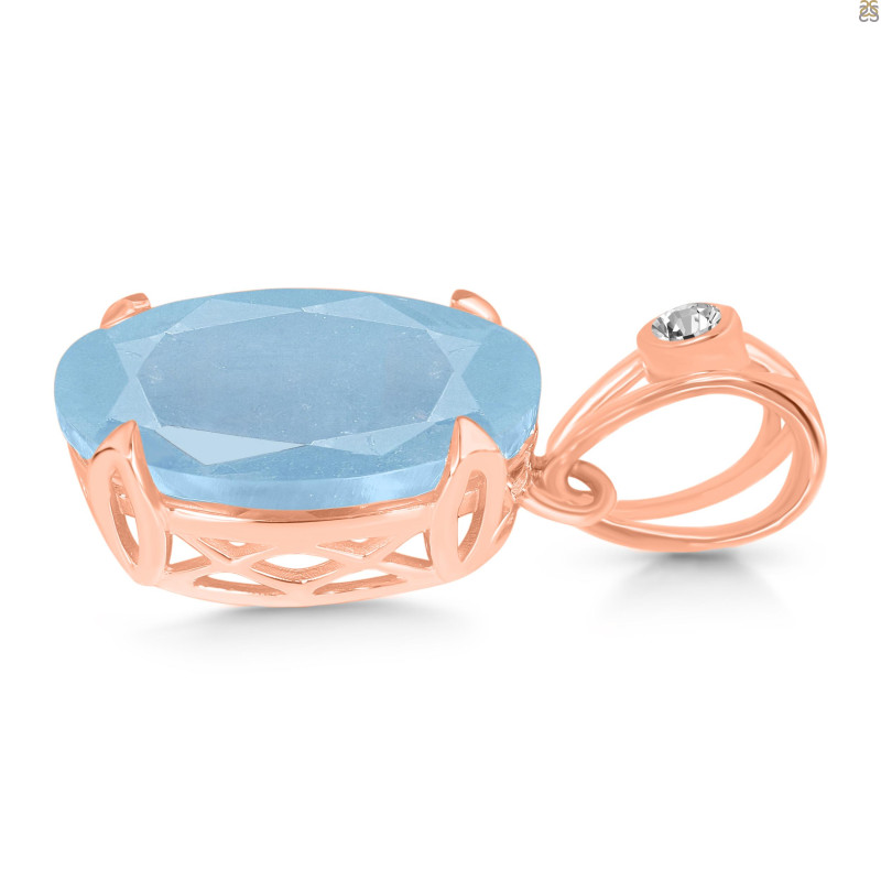 Aquamarine Pendant AQM-RDP-744-V-LOOP.
