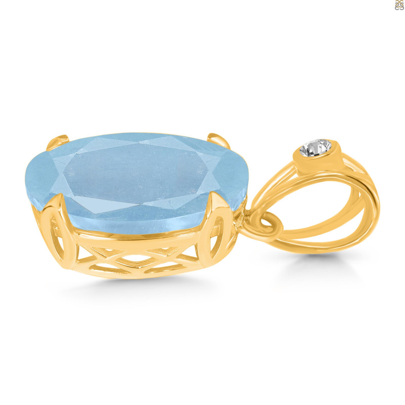 Aquamarine Pendant AQM-RDP-744-V-LOOP.