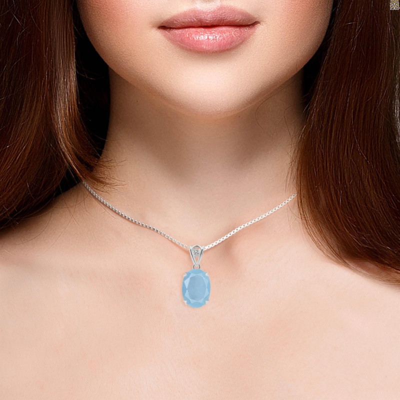 Aquamarine Pendant AQM-RDP-744-V-LOOP.