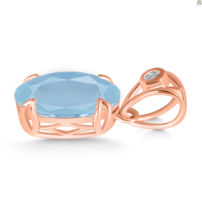 Aquamarine Pendant AQM-RDP-745-V-LOOP.