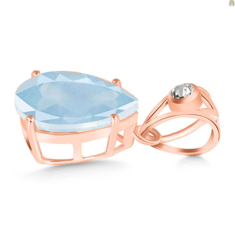 Aquamarine Pendant AQM-RDP-746-V-LOOP.