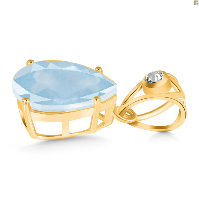 Aquamarine Pendant AQM-RDP-746-V-LOOP.