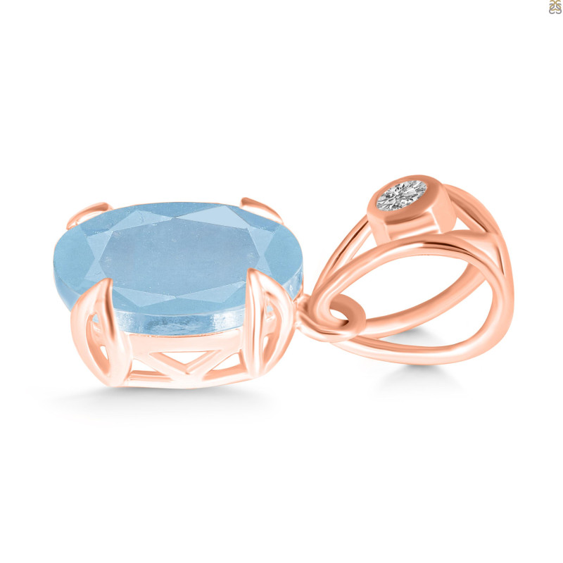 Aquamarine Pendant AQM-RDP-750-V-LOOP.