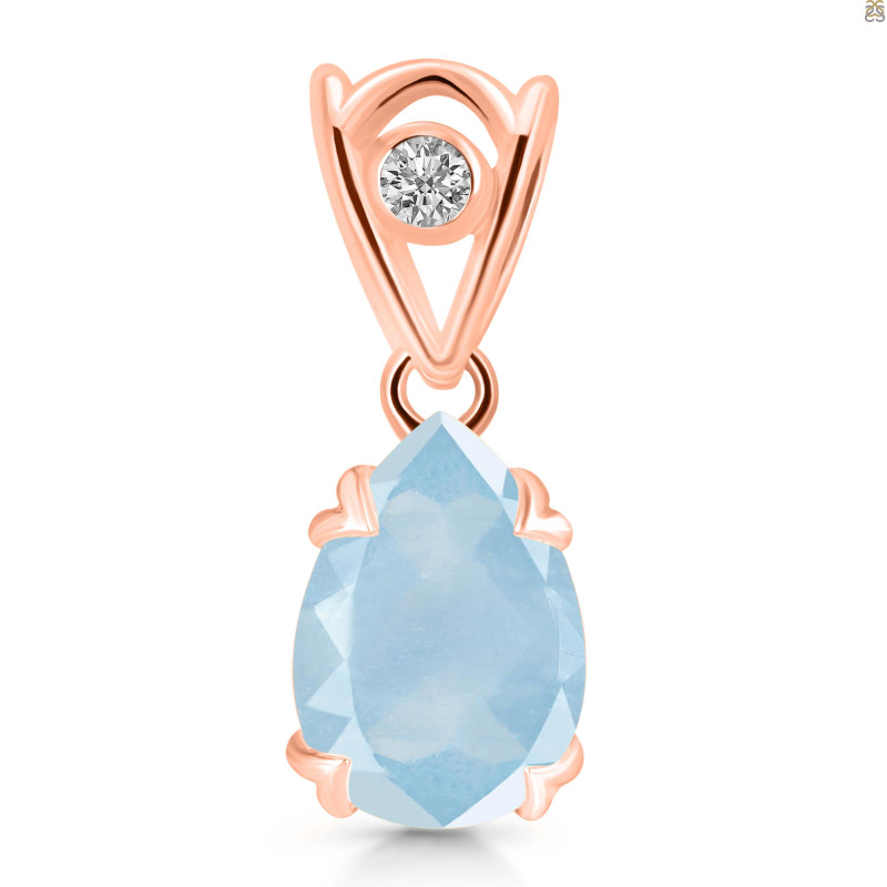Aquamarine Pendant AQM-RDP-752-V-LOOP.
