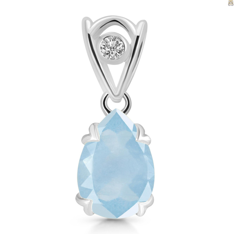 Aquamarine Pendant AQM-RDP-752-V-LOOP.