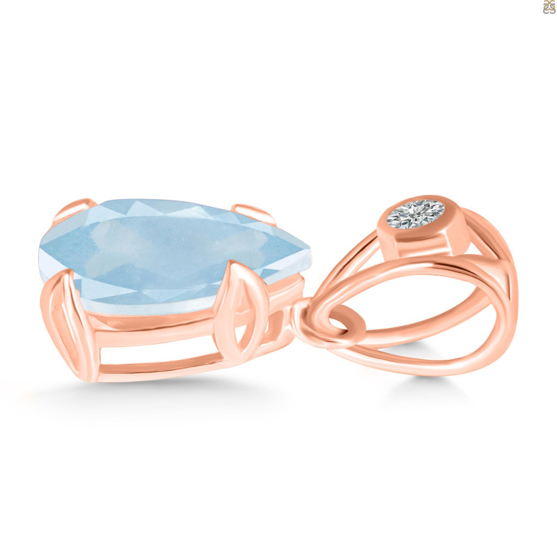 Aquamarine Pendant AQM-RDP-752-V-LOOP.