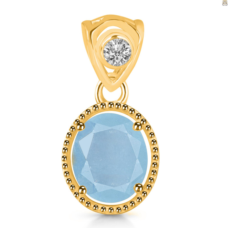 Aquamarine Pendant AQM-RDP-755-V-LOOP.