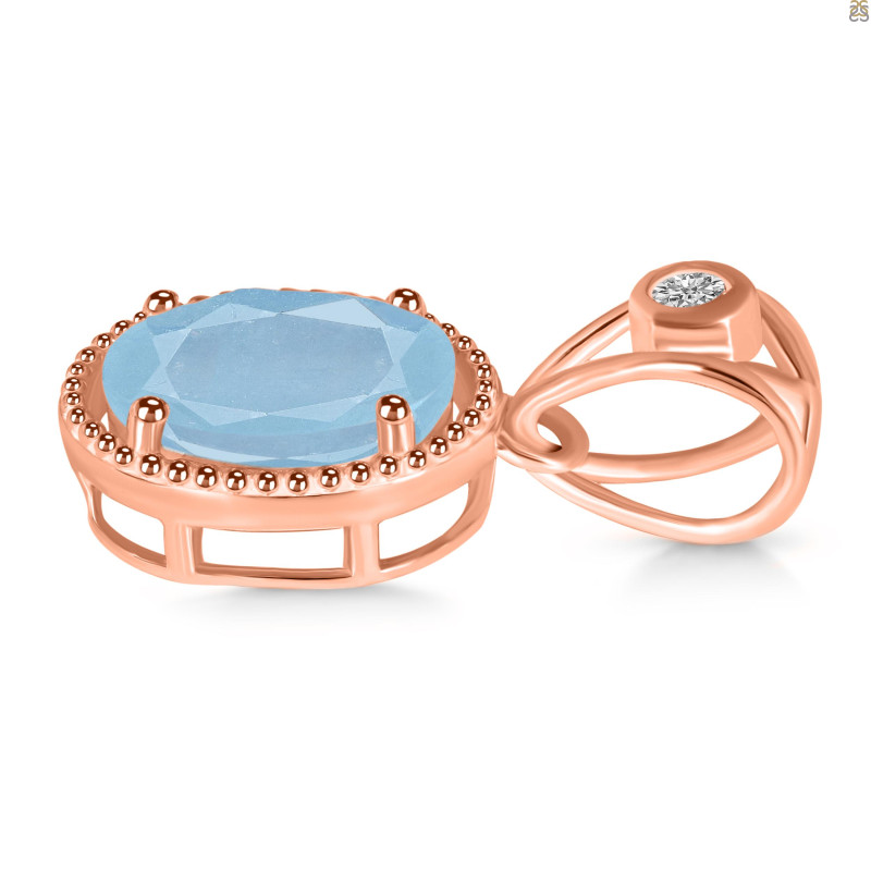 Aquamarine Pendant AQM-RDP-755-V-LOOP.