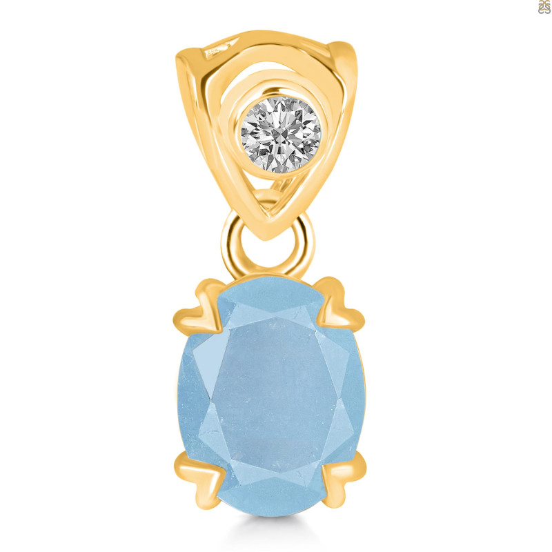 Aquamarine Pendant AQM-RDP-762-V-LOOP.