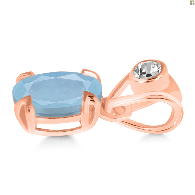 Aquamarine Pendant AQM-RDP-762-V-LOOP.