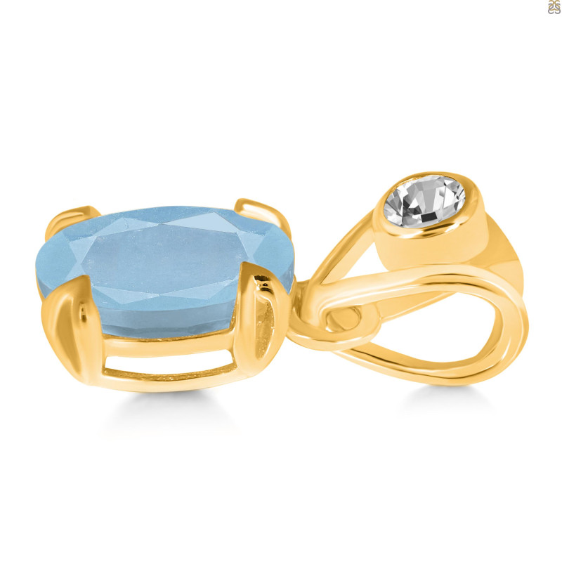 Aquamarine Pendant AQM-RDP-762-V-LOOP.