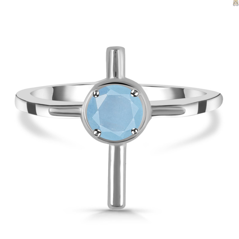 Aquamarine Holy Cross Ring AQM-RDR-2143.