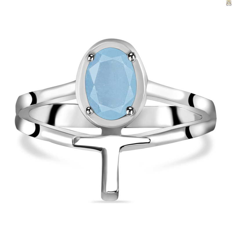 Aquamarine Holy Cross Ring AQM-RDR-2148.