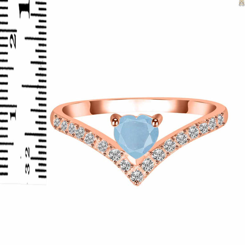 Aquamarine & White Topaz Ring AQM-RDR-2749.