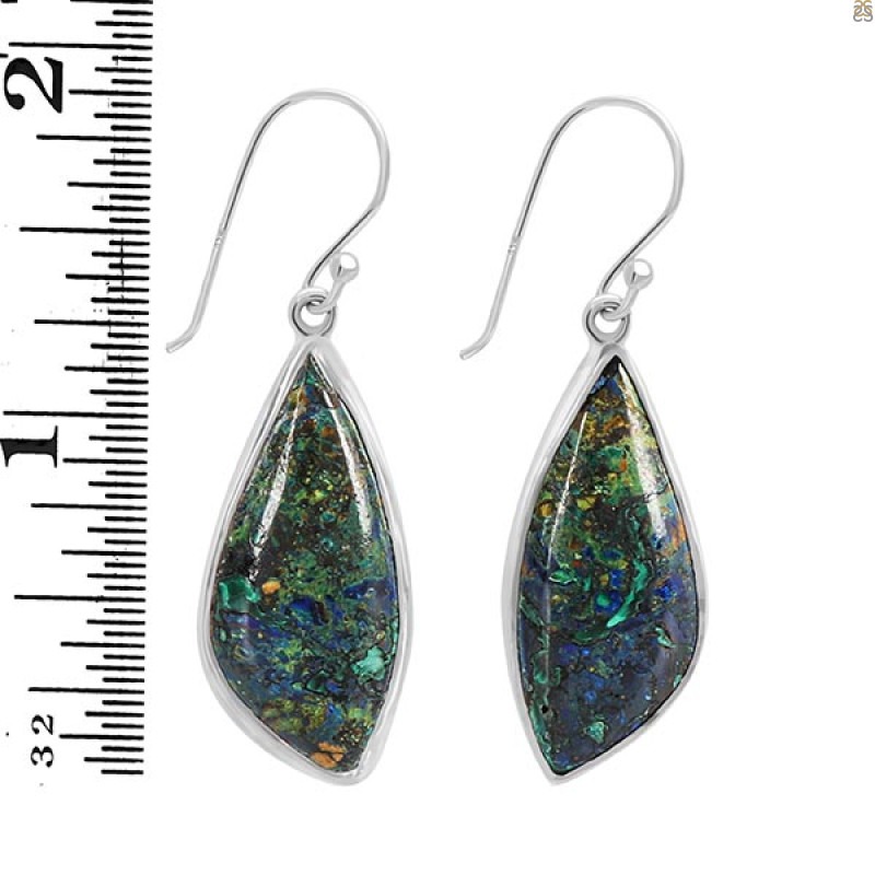 Azurite Malachite Earring-E AZM-3-43