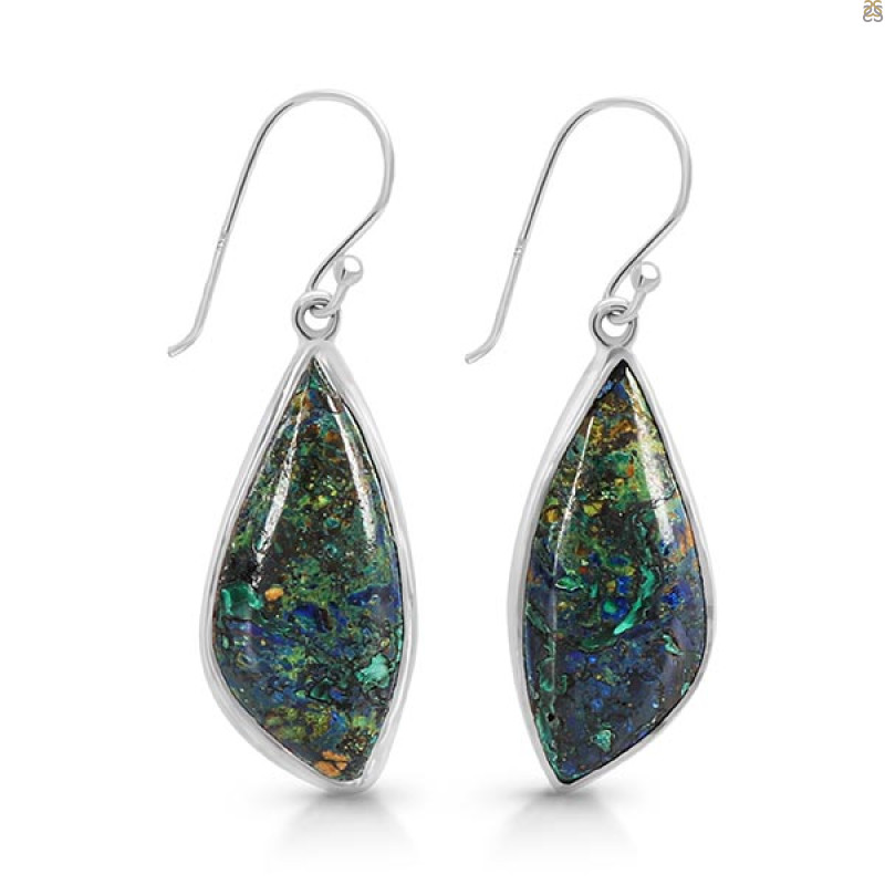 Azurite Malachite Earring-E AZM-3-43