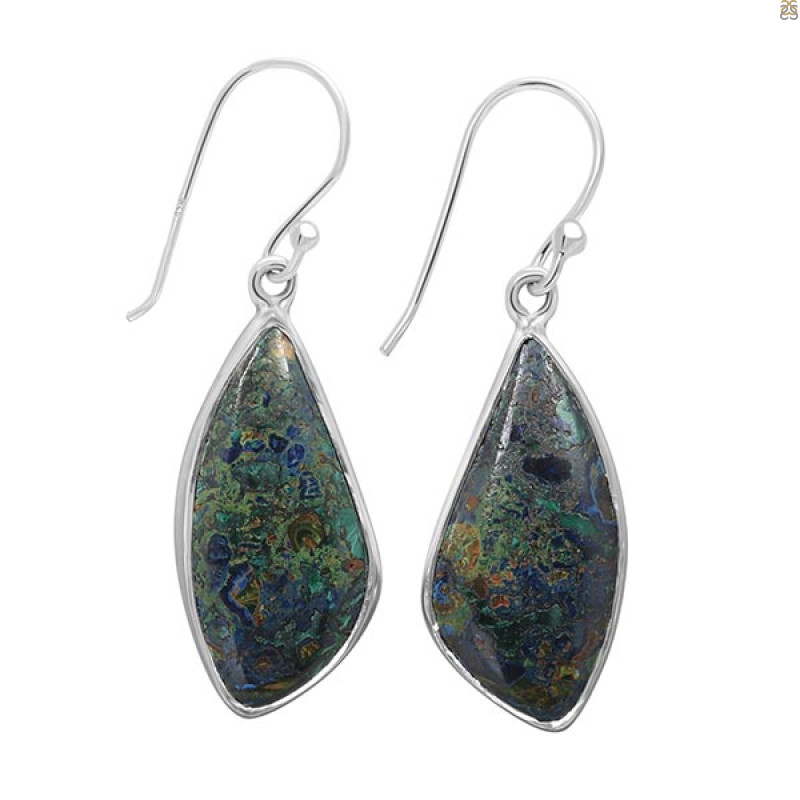 Azurite Malachite Earring-E AZM-3-9