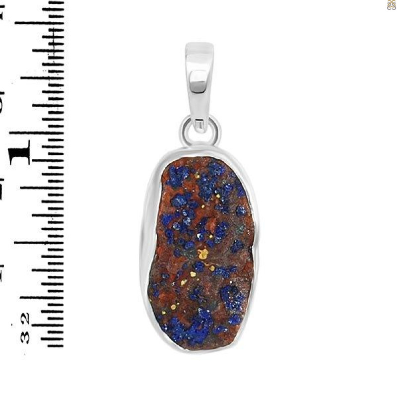 Azurite Druzy Pendant-SP AZR-1-50