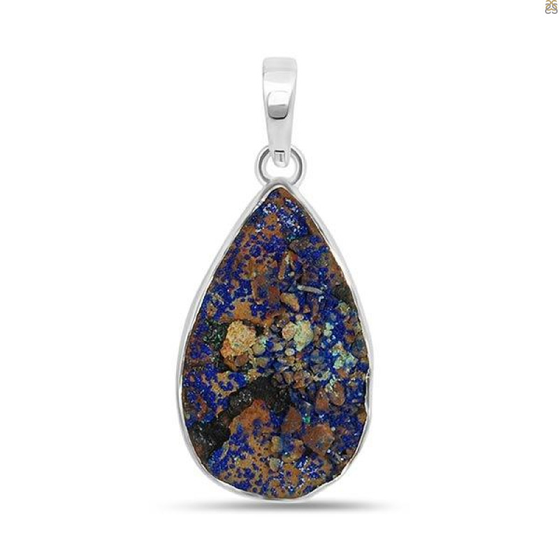 Azurite Druzy Pendant-SP AZR-1-54