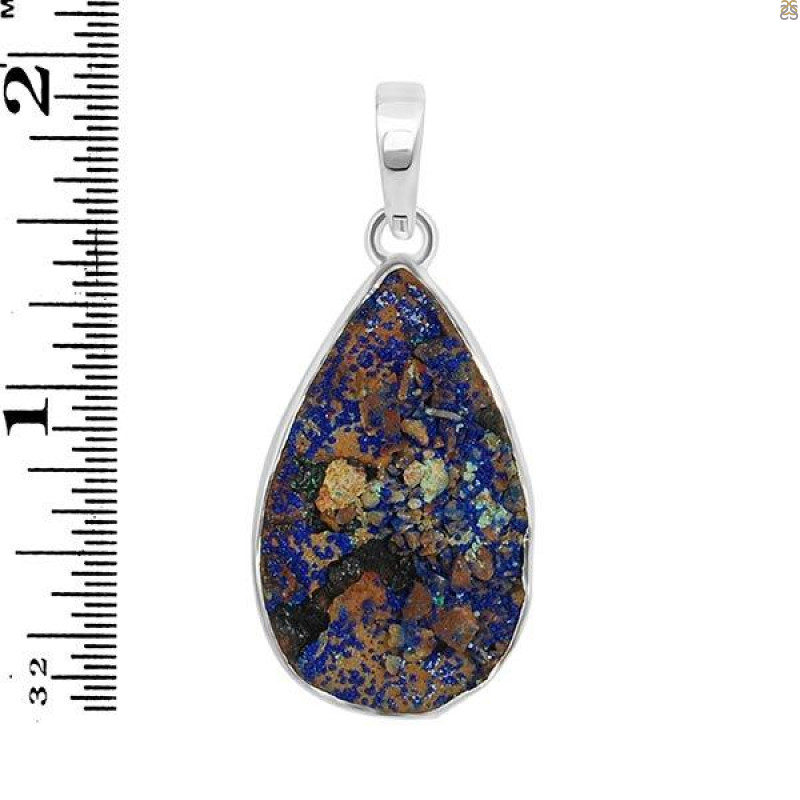 Azurite Druzy Pendant-SP AZR-1-54