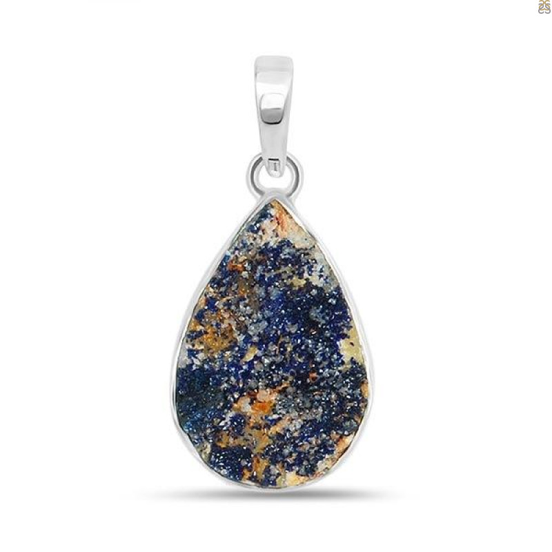 Azurite Druzy Pendant-SP AZR-1-56