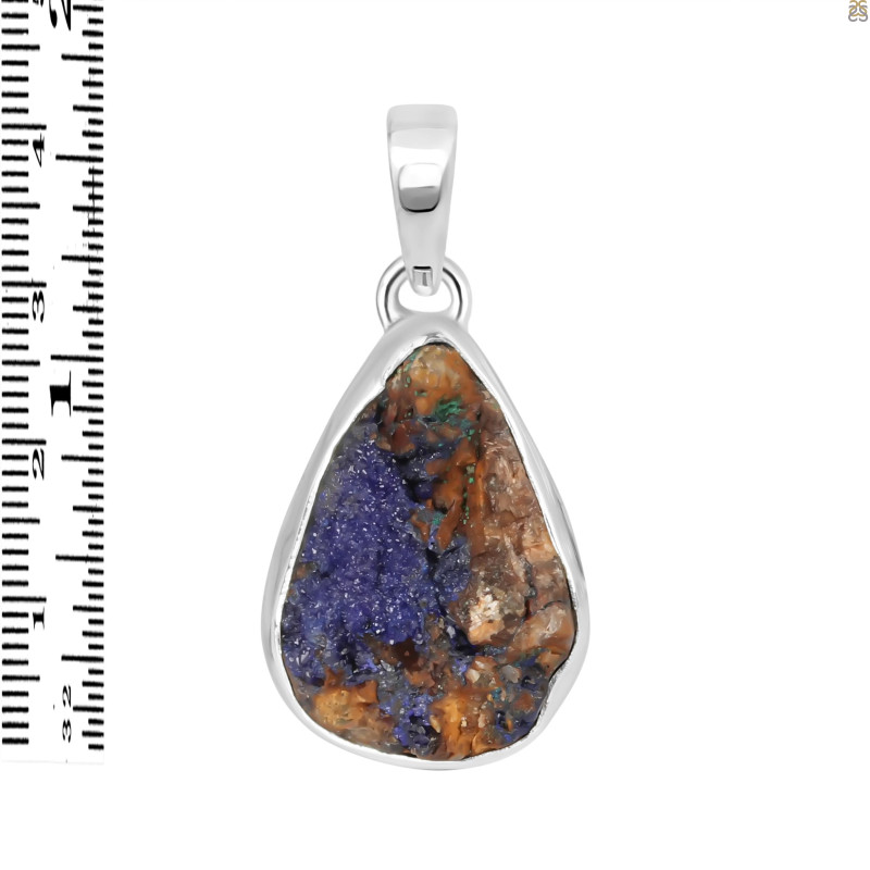 Azurite Druzy Pendant-SP AZR-1-82