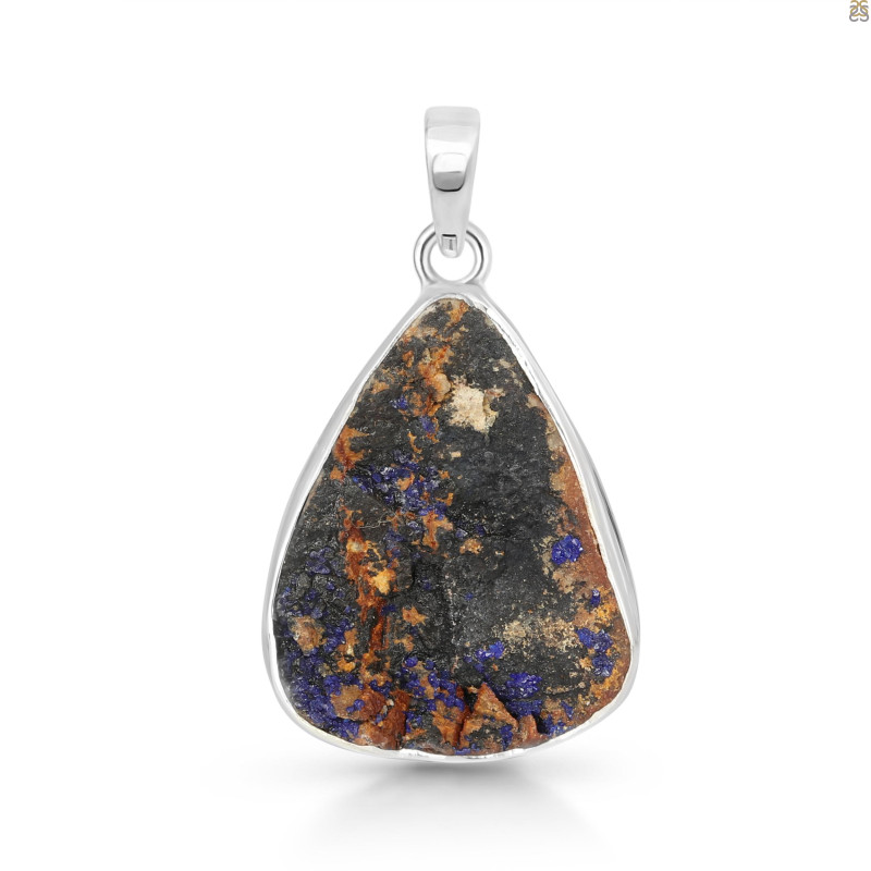 Azurite Druzy Pendant-SP AZR-1-83