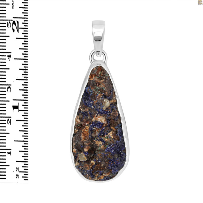 Azurite Druzy Pendant-SP AZR-1-85