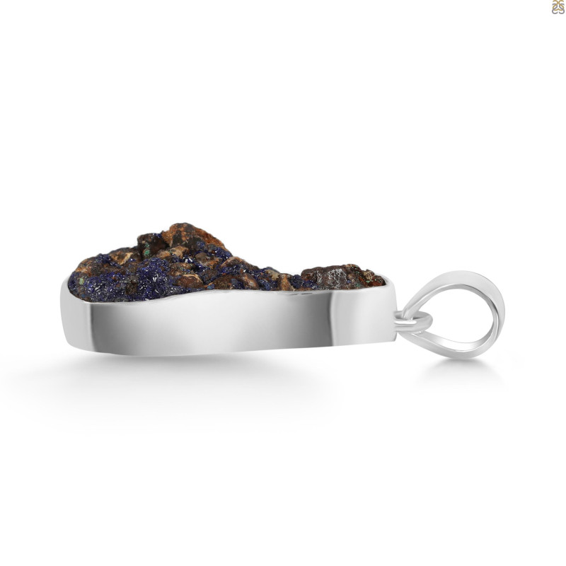 Azurite Druzy Pendant-SP AZR-1-85
