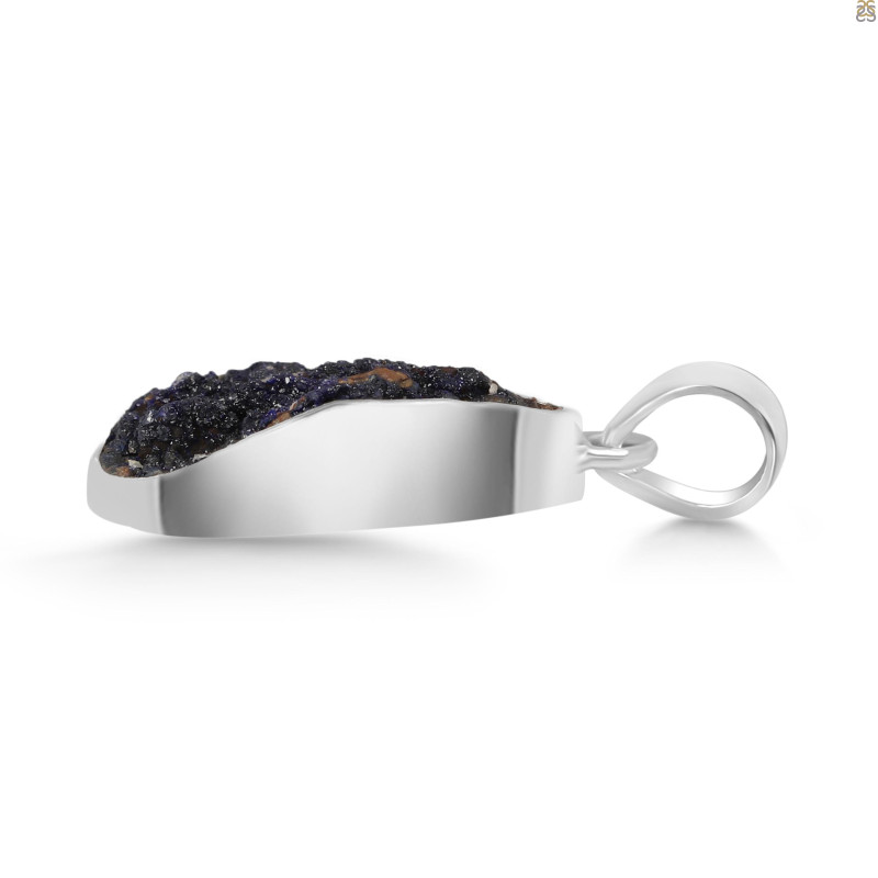 Azurite Druzy Pendant-SP AZR-1-86