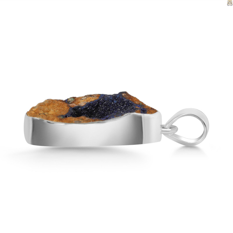 Azurite Druzy Pendant-SP AZR-1-87