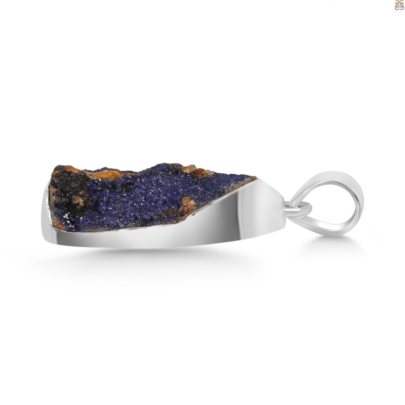 Azurite Druzy Pendant-SP AZR-1-89