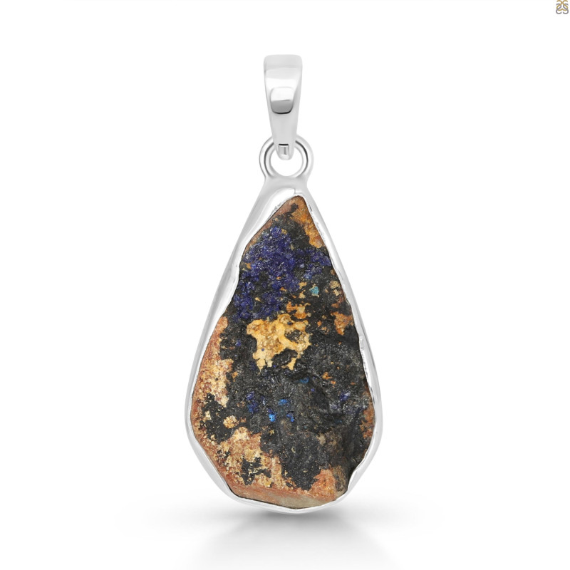 Azurite Druzy Pendant-SP AZR-1-90
