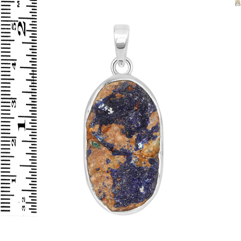 Azurite Druzy Pendant-SP AZR-1-91