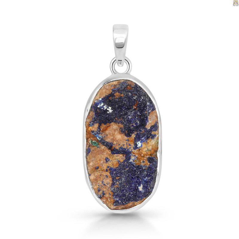 Azurite Druzy Pendant-SP AZR-1-91