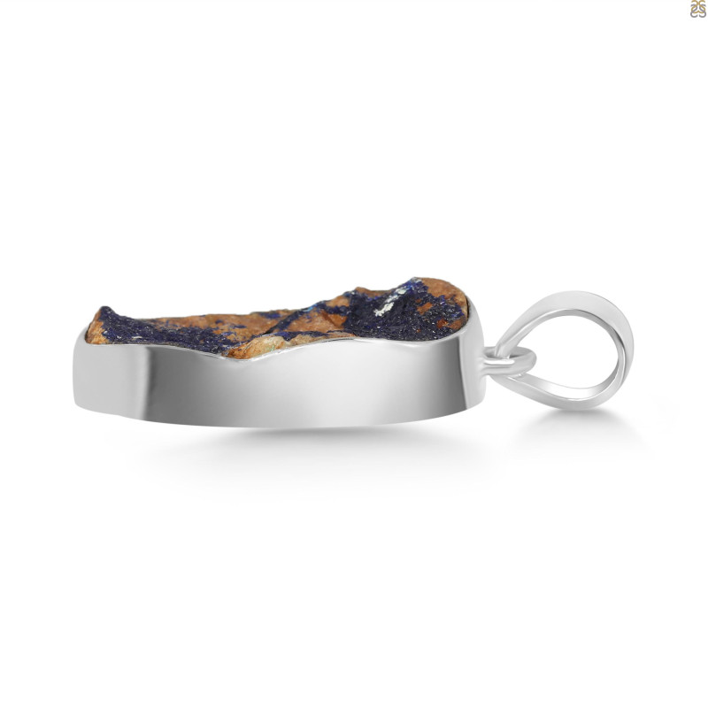 Azurite Druzy Pendant-SP AZR-1-91