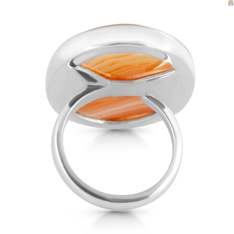 Banded Agate Adjustable Ring-R BAG-2-28