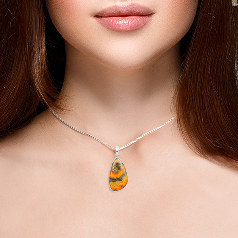 Bumble Bee Jasper Pendant-SP BBJ-1-41