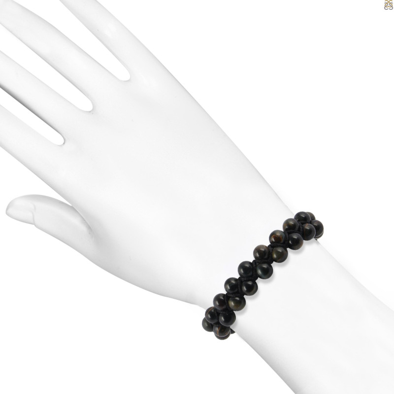 Black Obsidian Beaded Bracelet BDD-11-106