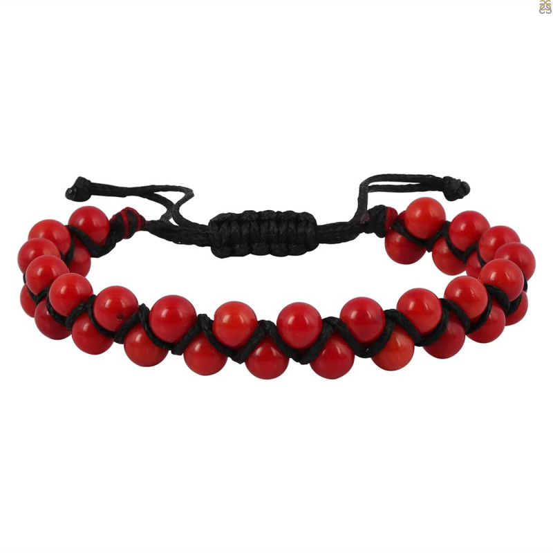 Red Coral Beaded Bracelet BDD-11-113