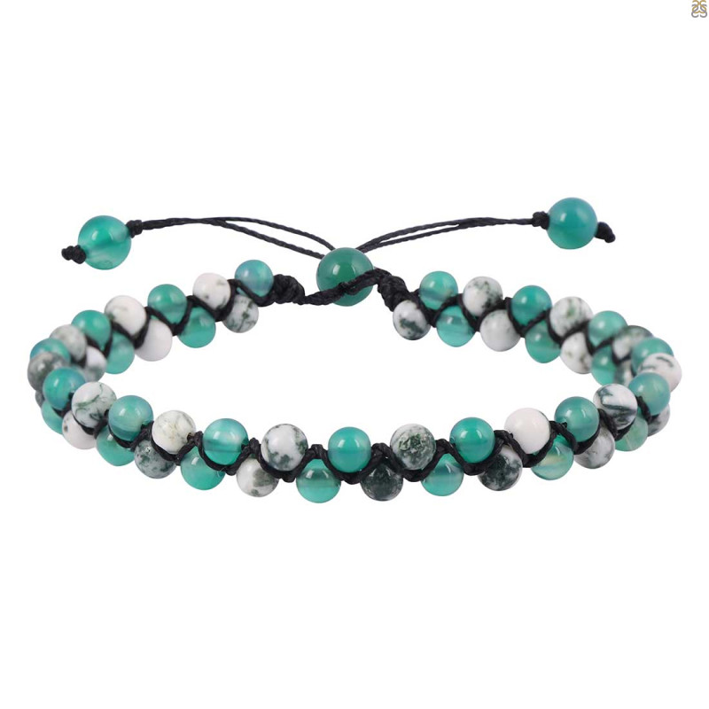 Green Onyx / Florence Beaded Bracelet BDD-11-126