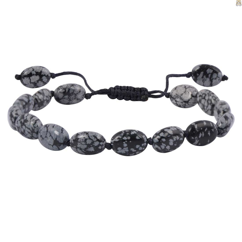 Snowflake jasper Beaded Bracelet BDD-11-129