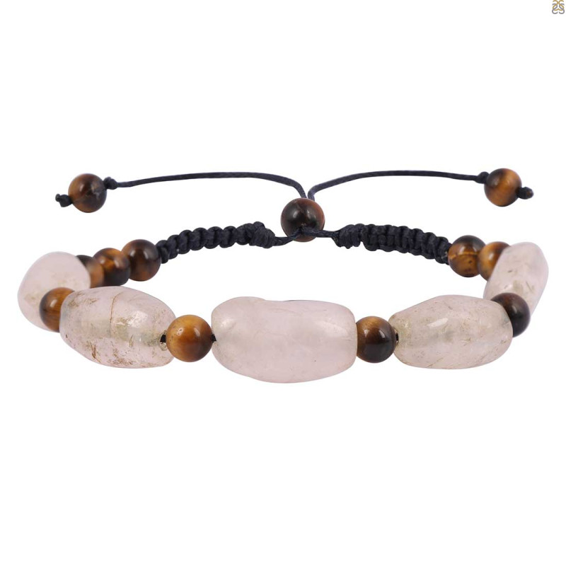 Crystal / Tiger Eye Beaded Bracelet BDD-11-135