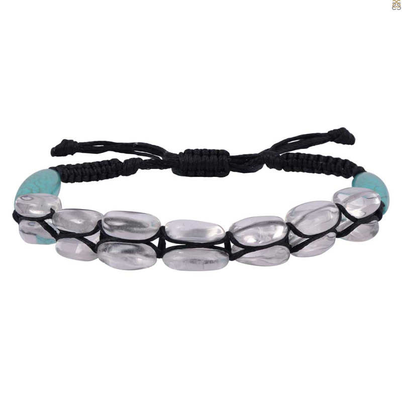 Turquoise / Glass Beaded Bracelet BDD-11-136
