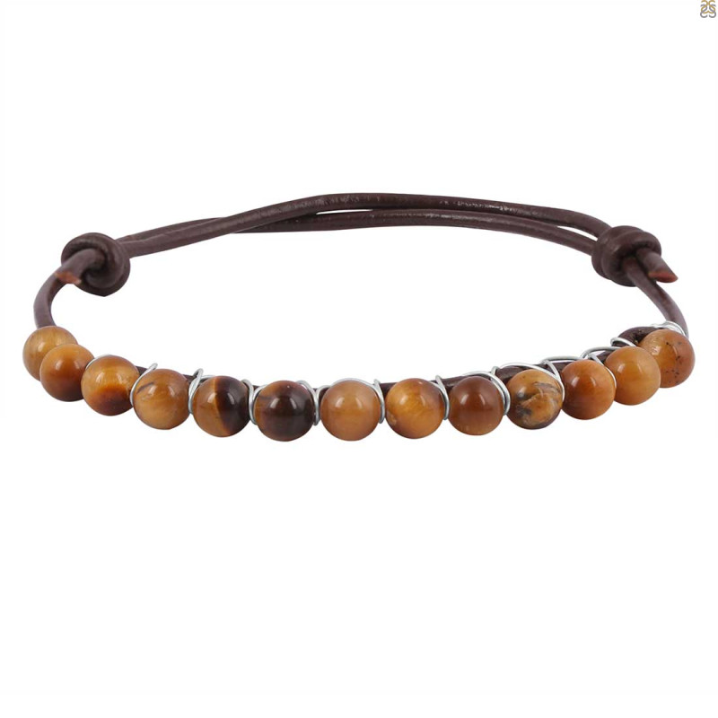 Tiger Eye Beaded Bracelet BDD-11-146